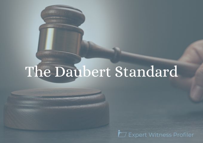 Image depicting the Daubert Standard and its criteria for evaluating the admissibility of expert testimony in legal cases.