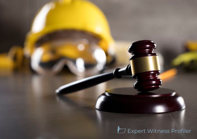 Image depicting a construction site cap of workers, representing the context of the expert testimony in the construction industry