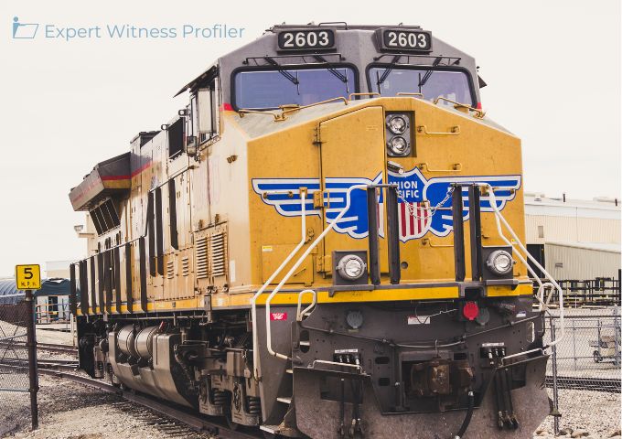 A railroad expert witness was recently excluded in a wrongful termination suit in Arizona. Image depicts a rail engine.
