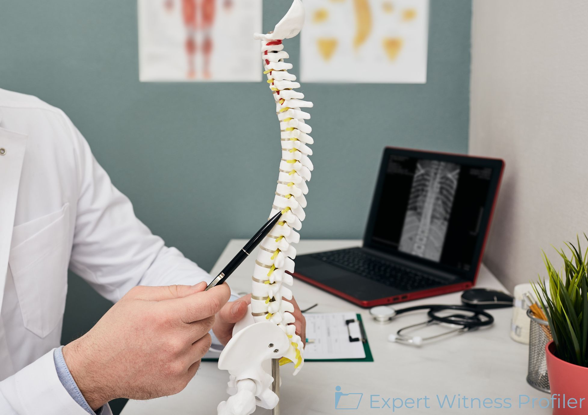 Radiology Expert Witness' Specific Findings As to the Plaintiff’s Spine Area Admitted